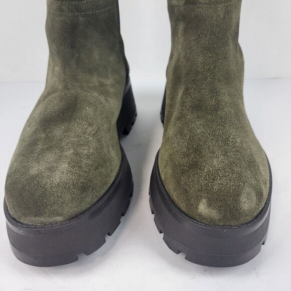 Vince Camuto Nettrio Green Suede Lug Sole Tall Boot Size 9M - Picture 10 of 16